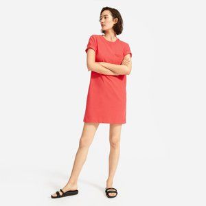 Everlane Cotton Box-cut Tee Dress - XS Poppy